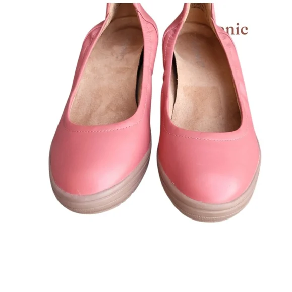 Vionic Jacey Wedge Leather Pink Rose Cedar Slip On Loafer Casual Shoe Women 8 - Picture 5 of 10